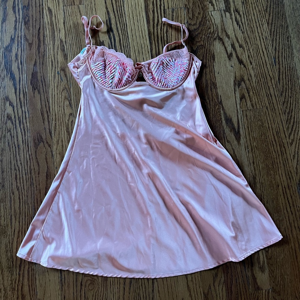 Pink Satin Bydee Slip dress